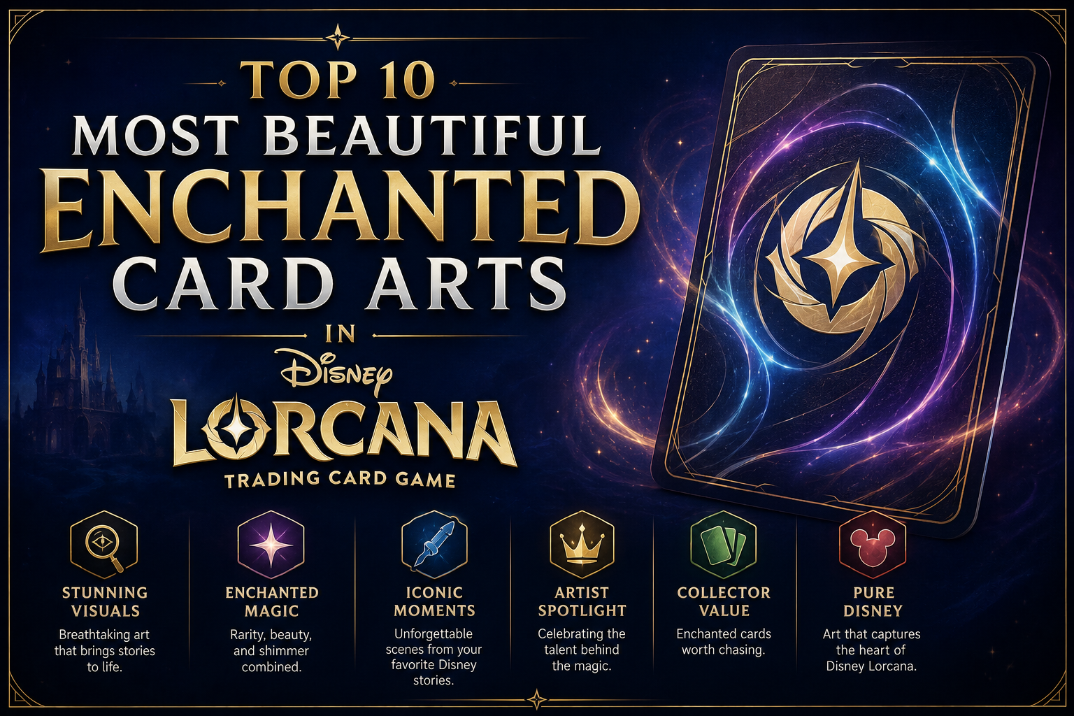 Top 10 Most Beautiful Enchanted Card Arts in Disney Lorcana