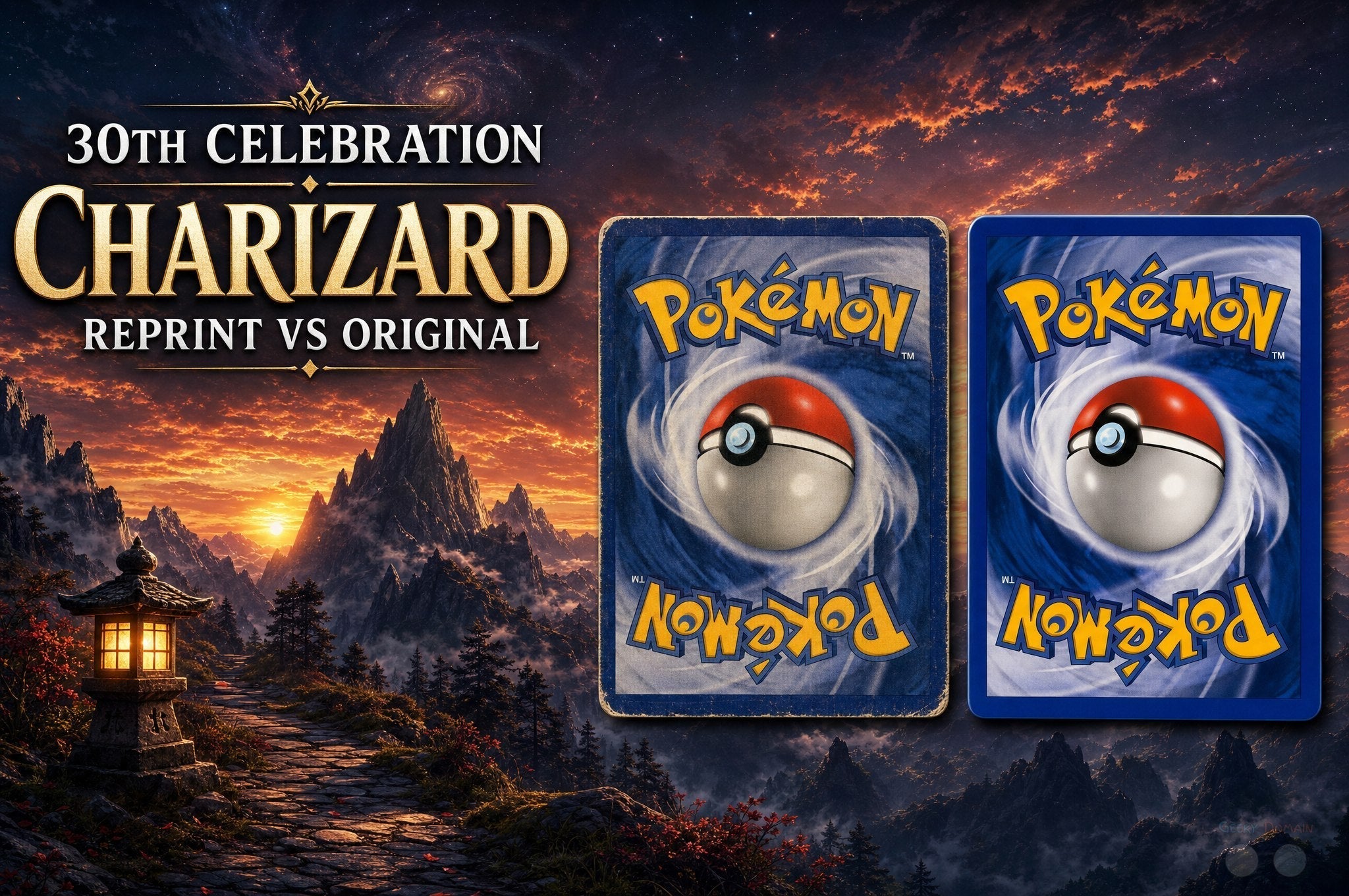 30th Celebration's Base Set Charizard Reprint vs. the Original