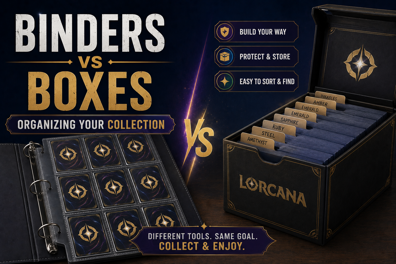 Binders vs Boxes: How to Organize TCG Cards