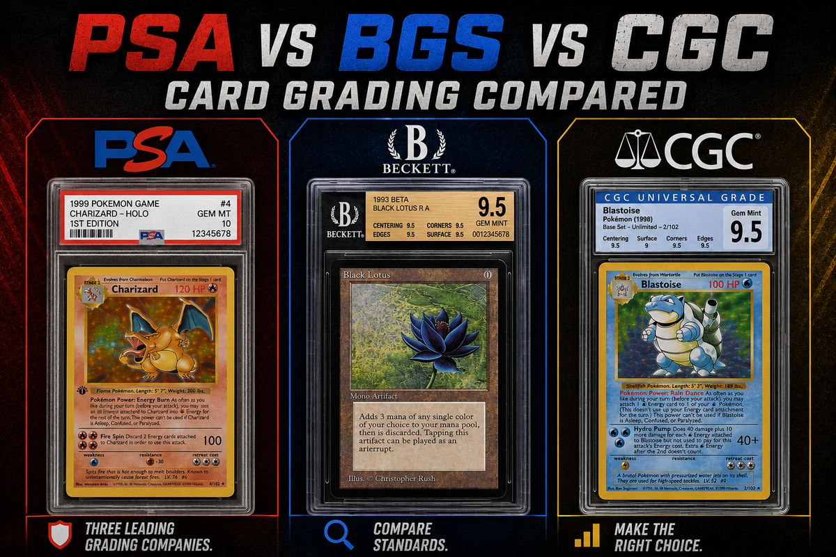 PSA vs BGS vs CGC — Card Grading Compared (2026)
