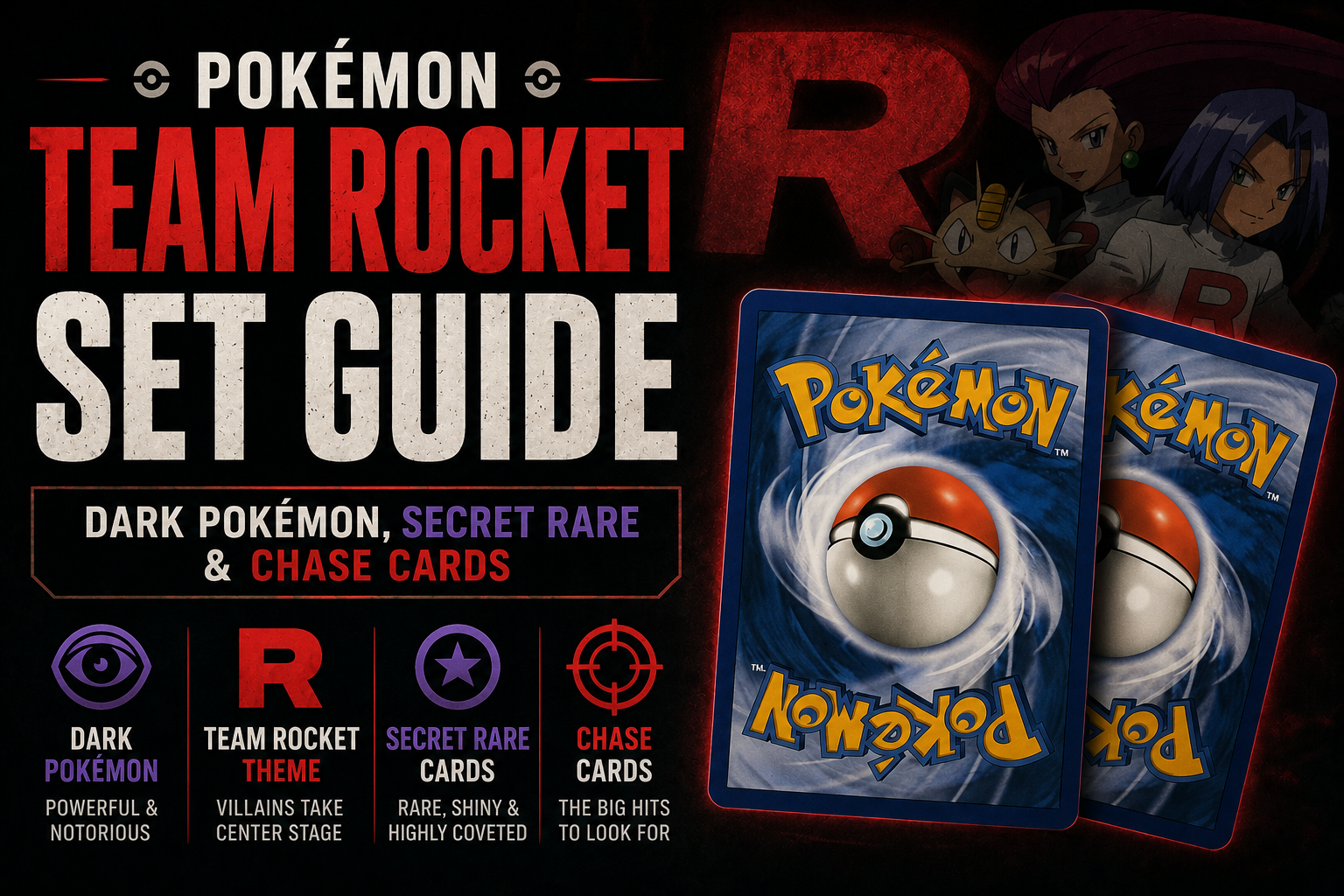Pokémon Team Rocket Set Guide — Dark Pokémon, Secret Rare & Chase Cards