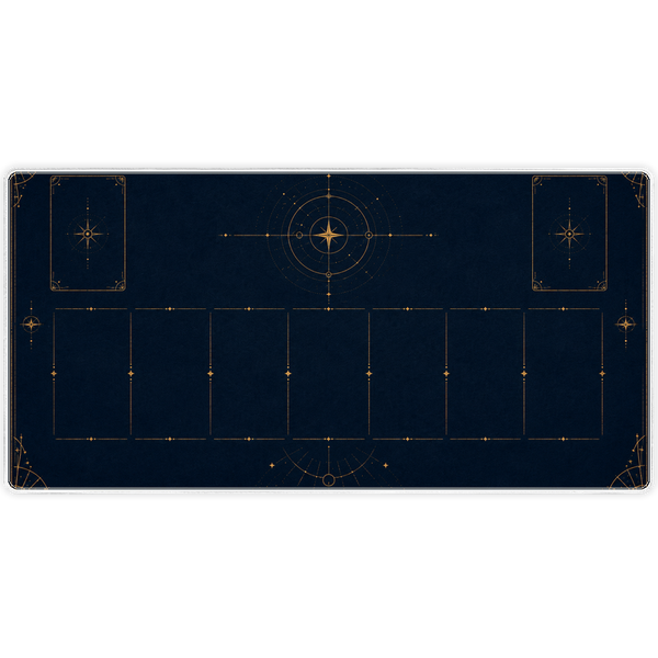 Celestial TCG Playmat — night-sky zoned card game mat