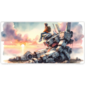 Sunset Rest Watercolor TCG Playmat — Standard 24"×14" Card Game Mat | Geeky Domain