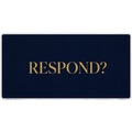 Respond? Typography TCG Playmat — Standard 24"×14" Card Game Mat | Geeky Domain