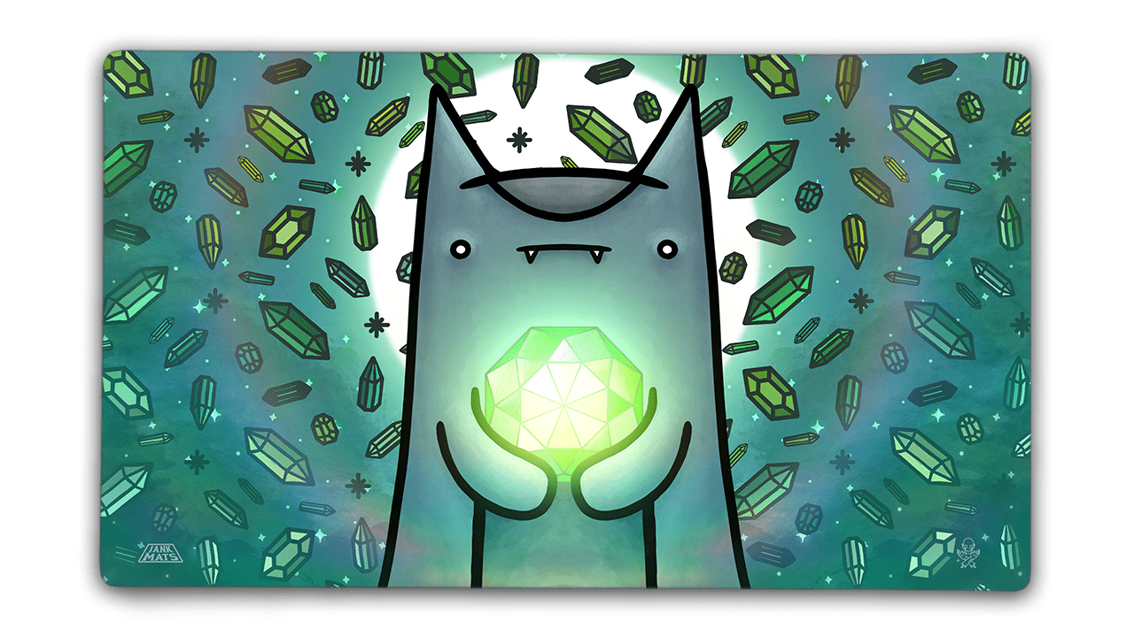 Nox Mortua Green Treasure — Jankmats TCG Playmat (24"x14")