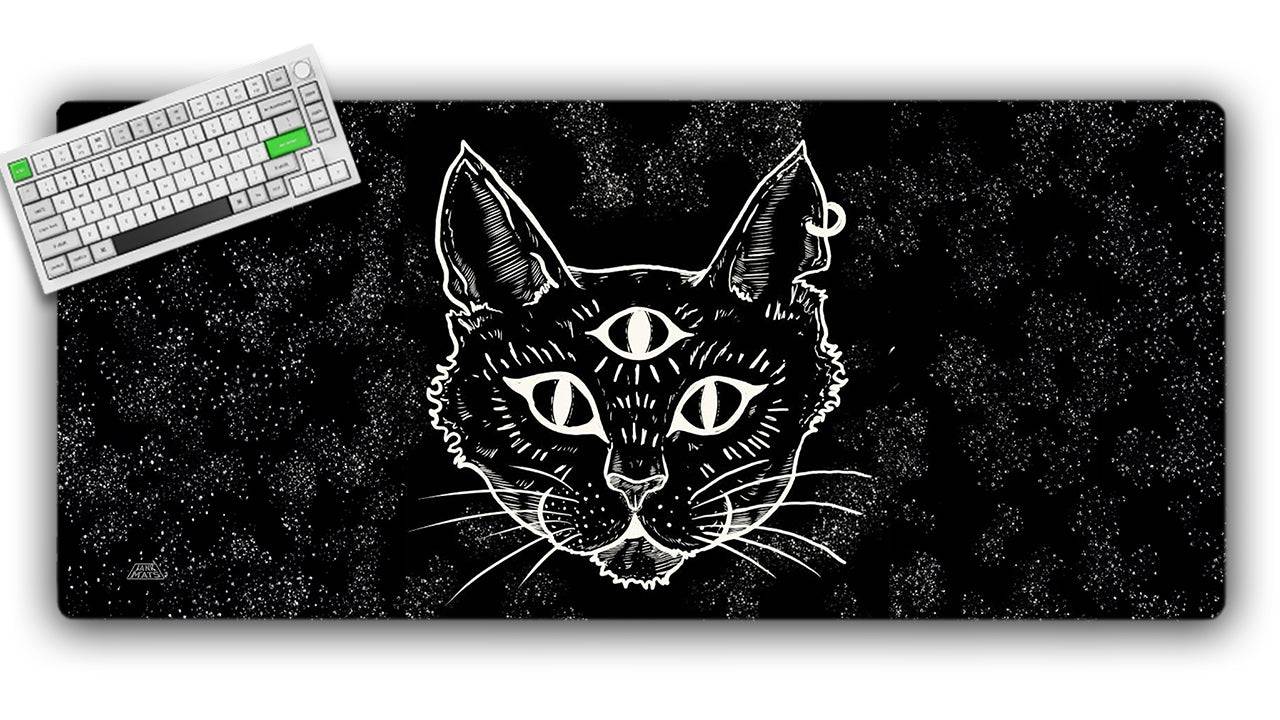 Trippy Cat — Jankmats TCG Playmat (24"x14")