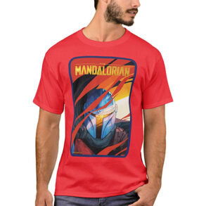 The_Mandalorian_Through_Red_Flames_T-Shirt